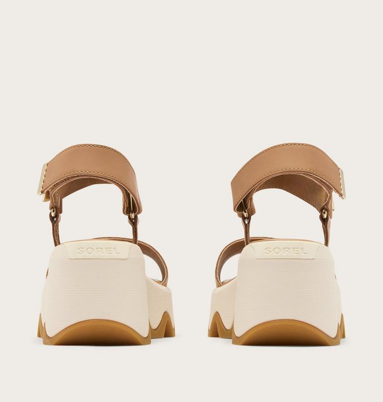 Kinetic Aura Y-Strap Women's Sandal, Color: Tawny Buff, Chalk, image 3