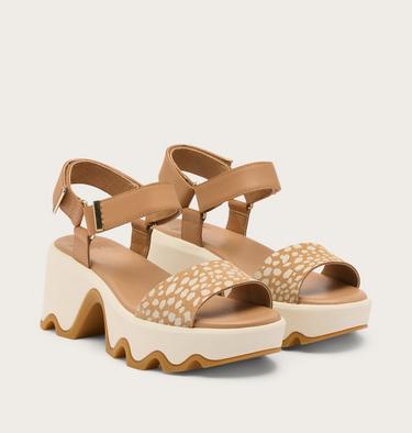 Kinetic Aura Y-Strap Women's Sandal, Color: Tawny Buff, Chalk, image 14