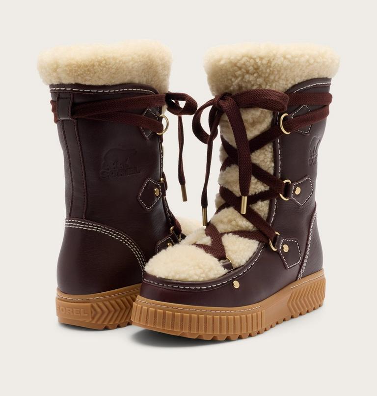 Bottes d'hiver hautes de luxe Ona Ave Alpine pour femmes, Color: Red Lodge, Gum 2, image 9