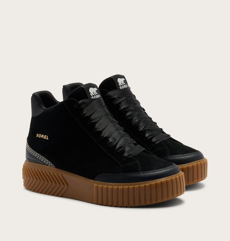 Ona Ave Zip Mid Women's Waterproof Sneaker, Color: Black, Gum 2, image 2