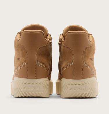 Ona Ave Zip Mid Women's Waterproof Sneaker, Color: Tawny Buff, Chalk, image 3