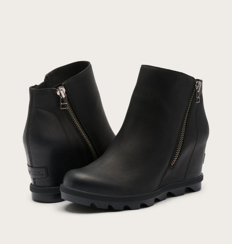 Joan Rhapsody Zip Women's Wedge Boot, Color: Black, Black, image 9