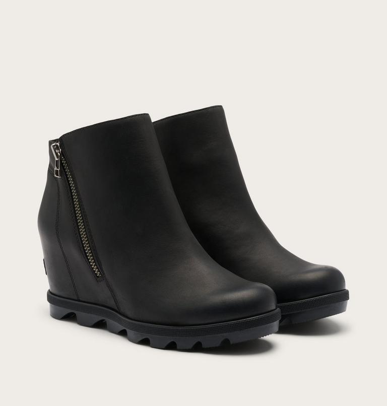 Joan Rhapsody Zip Women's Wedge Boot, Color: Black, Black, image 2