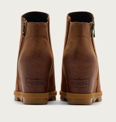 Joan Rhapsody Zip Women's Wedge Boot, Color: Dark Auburn, Gum 2, image 7