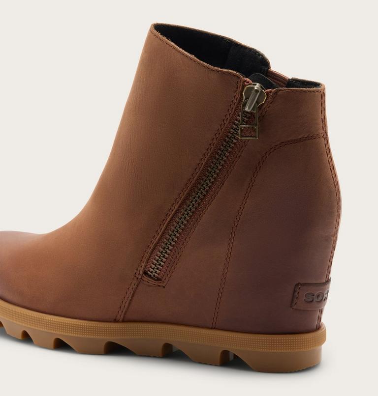 Joan Rhapsody Zip Women's Wedge Boot, Color: Dark Auburn, Gum 2, image 10