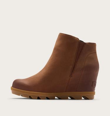 Joan Rhapsody Zip Women's Wedge Boot, Color: Dark Auburn, Gum 2, image 8