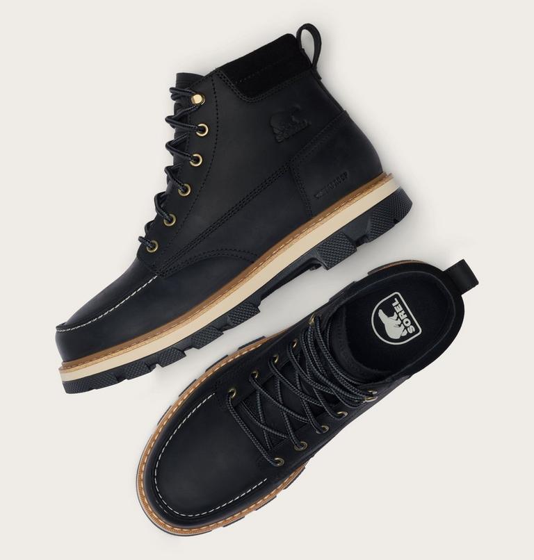 Lark-47 Moc Toe wasserdichte Stiefel f&uuml;r M&auml;nner, Color: Black, Bleached Ceramic, image 5