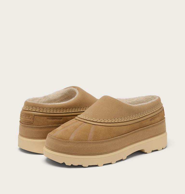Youth Ambler Fireside Waterproof Clog, Color: Caribou Buff, Caribou Beige, image 9