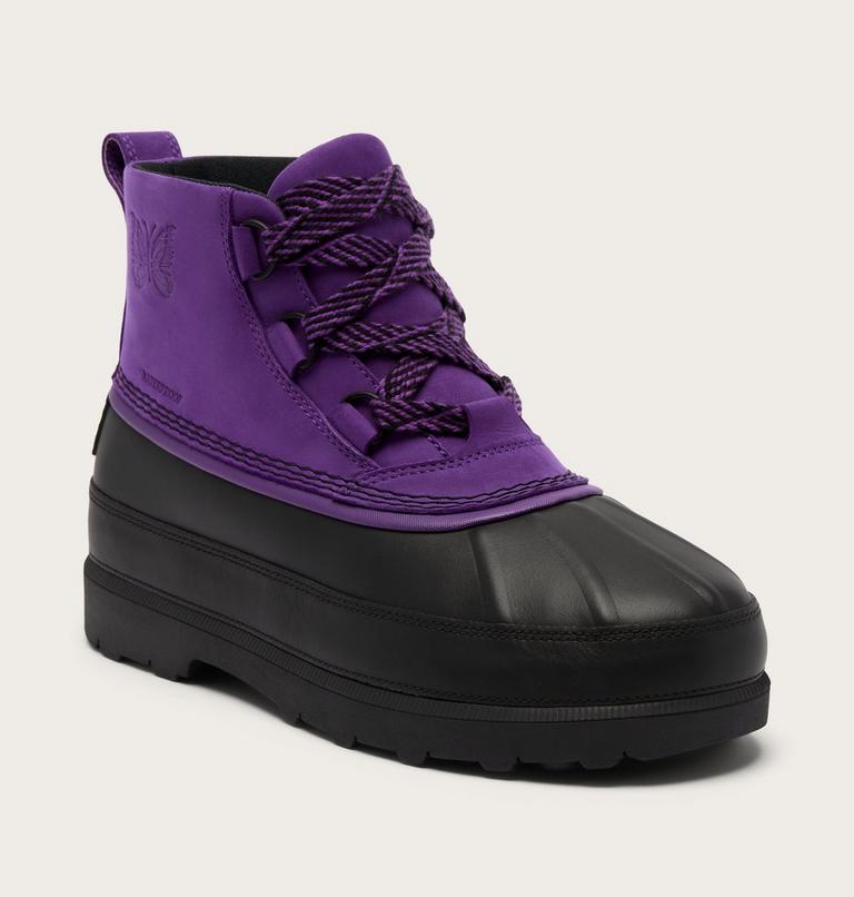 Unisex SOREL X NEEDLES Ambler Chukka Waterproof Boots, Color: Ultra Violet, Black, image 7