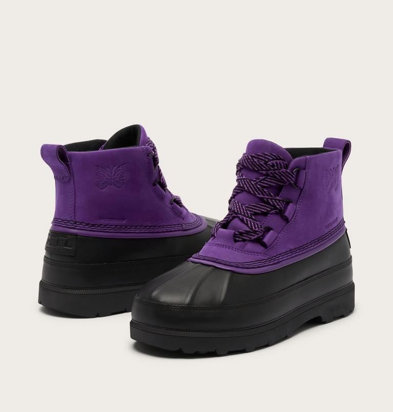 Unisex SOREL X NEEDLES Ambler Chukka Waterproof Boots, Color: Ultra Violet, Black, image 9
