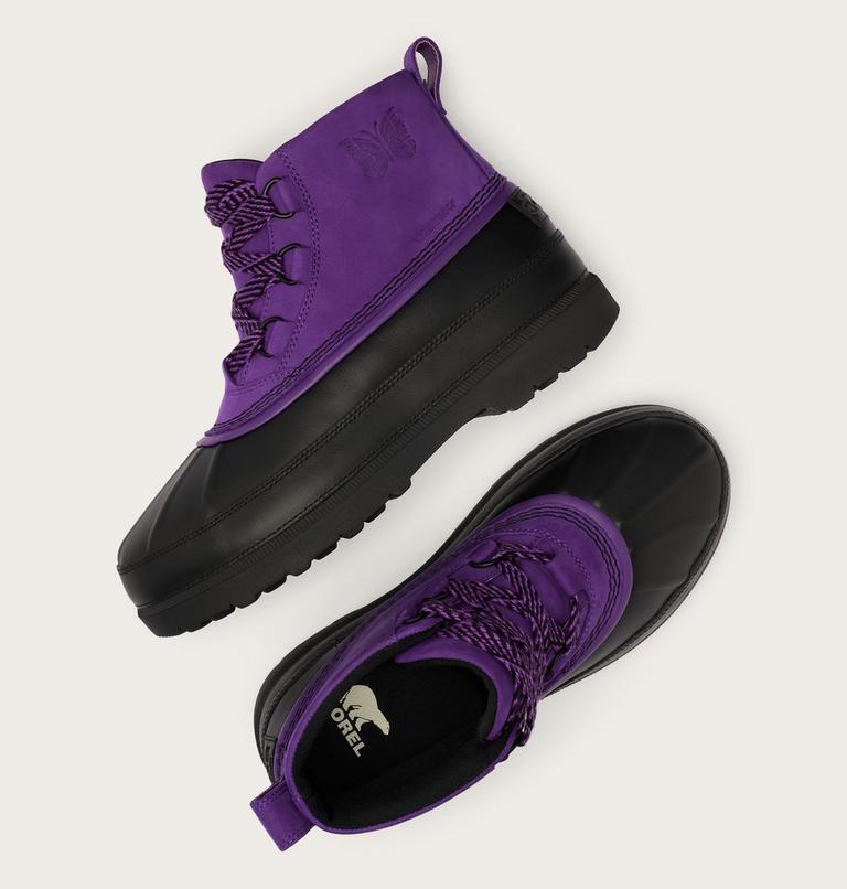 Unisex SOREL X NEEDLES Ambler Chukka Waterproof Boots, Color: Ultra Violet, Black, image 5