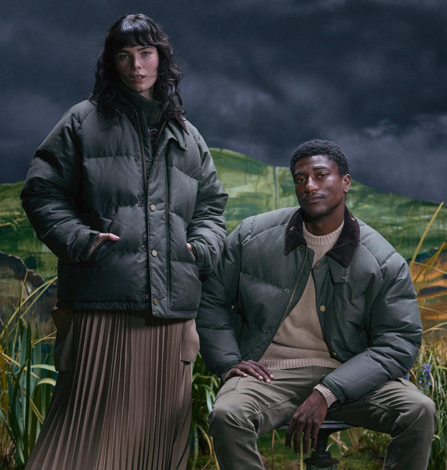 SOREL X Barbour Transport Wax Puffer Jacket | SOREL