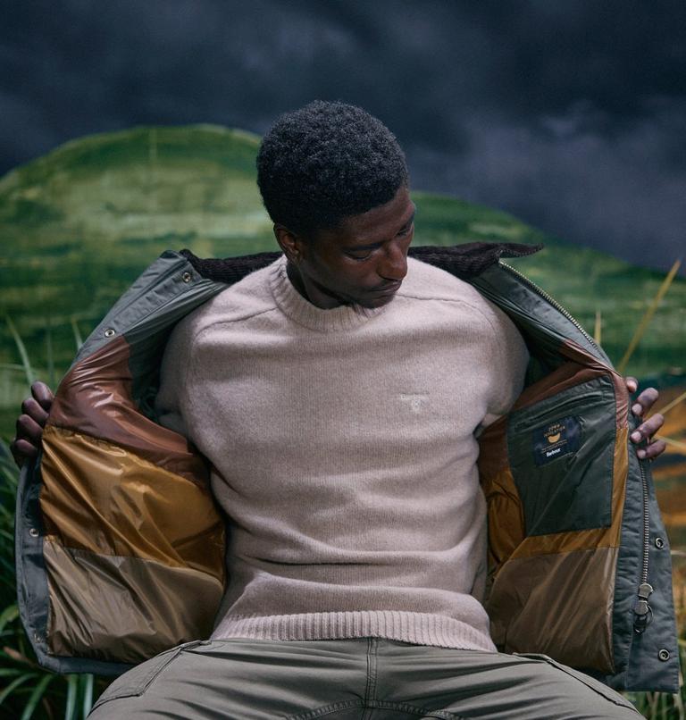 SOREL X BARBOUR Transport Wax Puffer Jacket, Color: Archive Olive, image 10