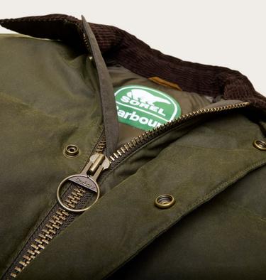 Doudoune SOREL x Barbour Transport Down Wax Unisexe, Color: Archive Olive, image 4