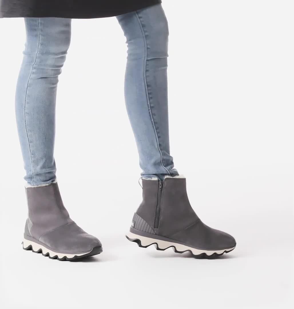 Women's Kinetic Short Sneaker Boot, Color: Quarry, Black