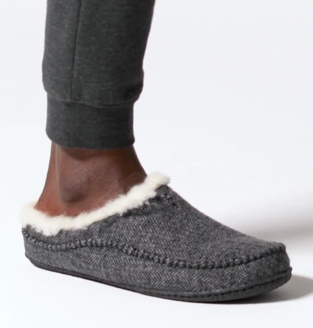 FALCON RIDGE II Pantoufles pour homme, Color: Grill, Black