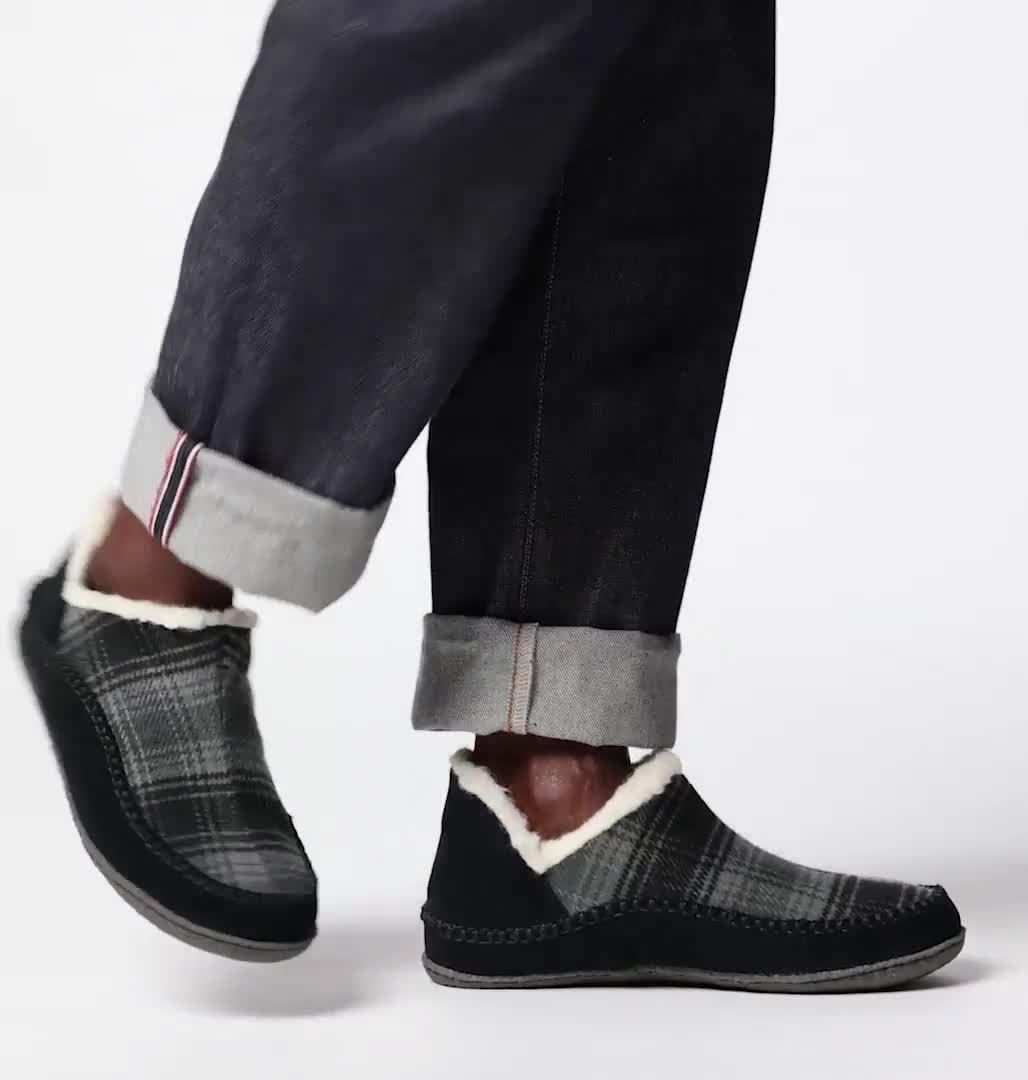 MANAWAN II Men's Slipper, Color: Black, Grill