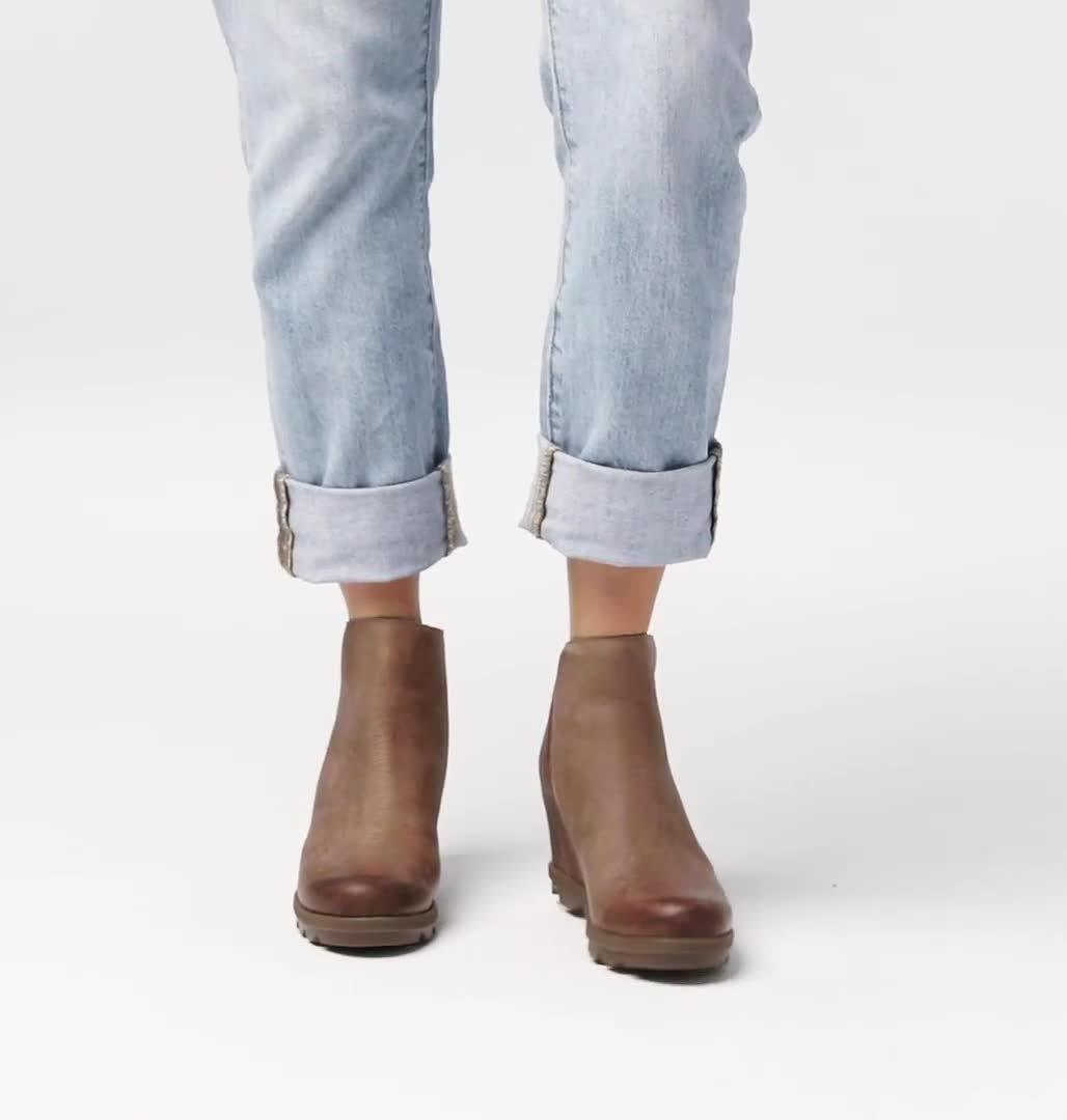 Women's Joan Of Arctic Wedge II Zip Bootie, Color: Ash Brown