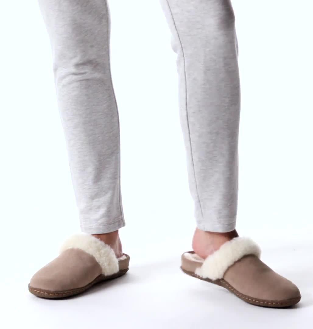 Women's NAKISKA Slide II Slippers, Color: Omega Taupe, Natural
