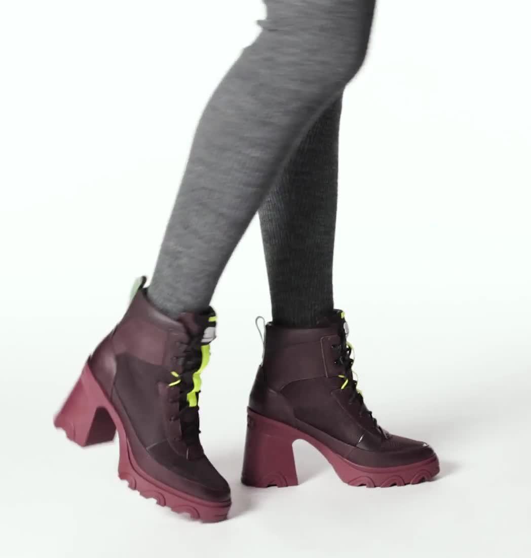 Women's Brex Heel Lace Bootie, Color: New Cinder, Sea Sprite