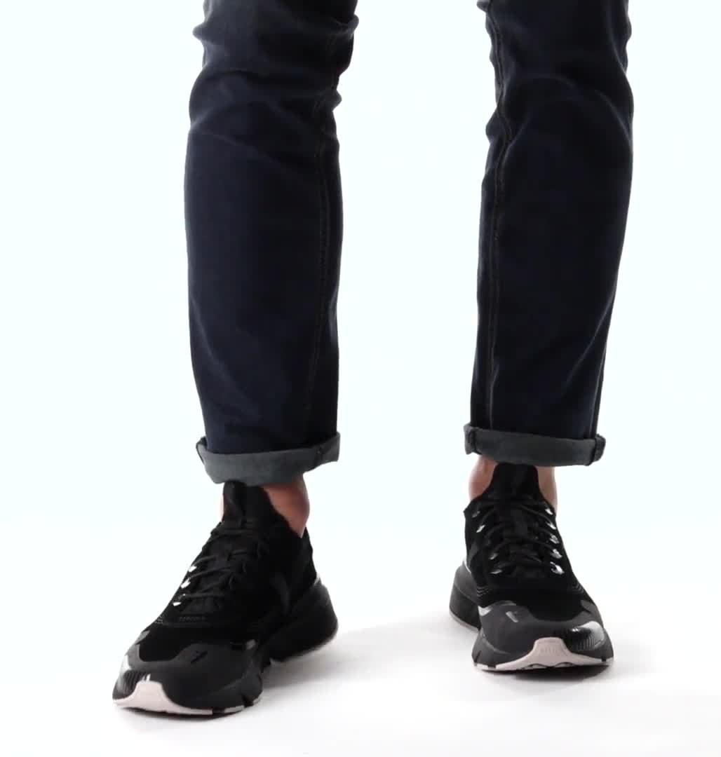 Men's Kinetic Rush Sneaker, Color: Black, Dark Stone