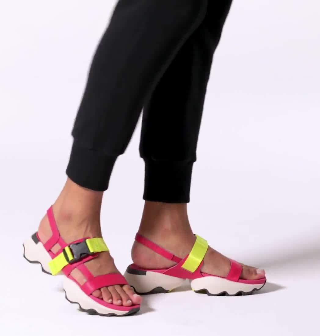 Women's Kinetic Impact Sling Sandal, Color: Cactus Pink, Jet
