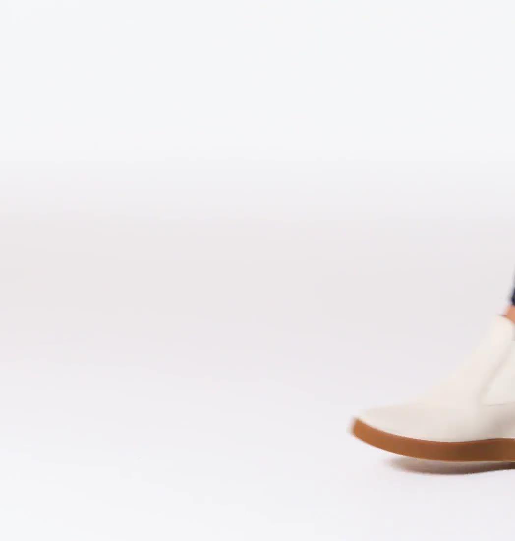 Women's Out N About Slip-on Wedge Boot, Color: Chalk, White