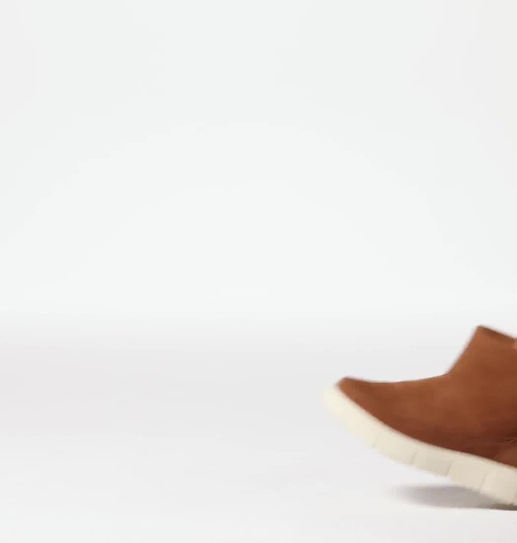 Women's SOREL EXPLORER III SLIP-ON Waterproof Boots, Color: Velvet Tan, Chalk