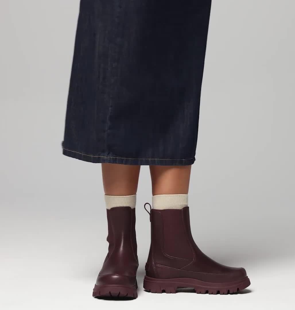 Women's Daystorm Chelsea Waterproof Boots, Color: Red Lodge, Black