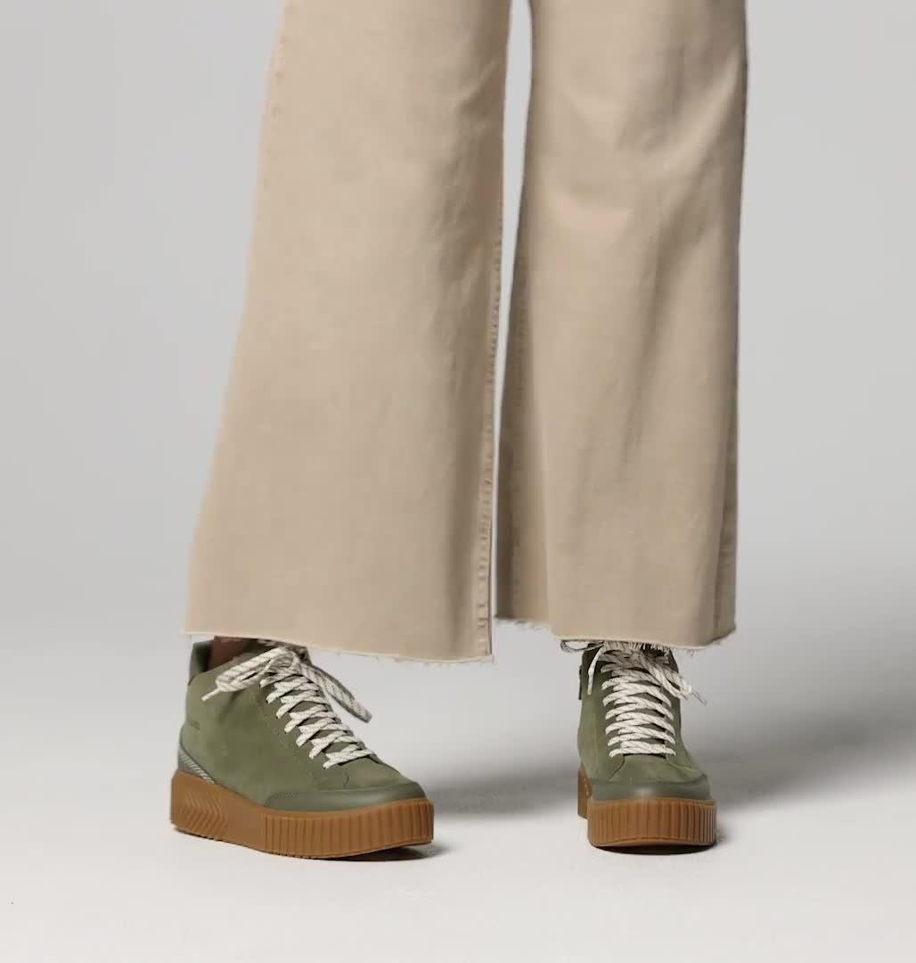 Ona Ave Zip Mid wasserdichter Sneaker f&uuml;r Frauen, Color: Stone Green, Gum 2